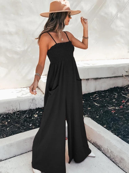 Sling Pocket High Waist Jumpsuit
